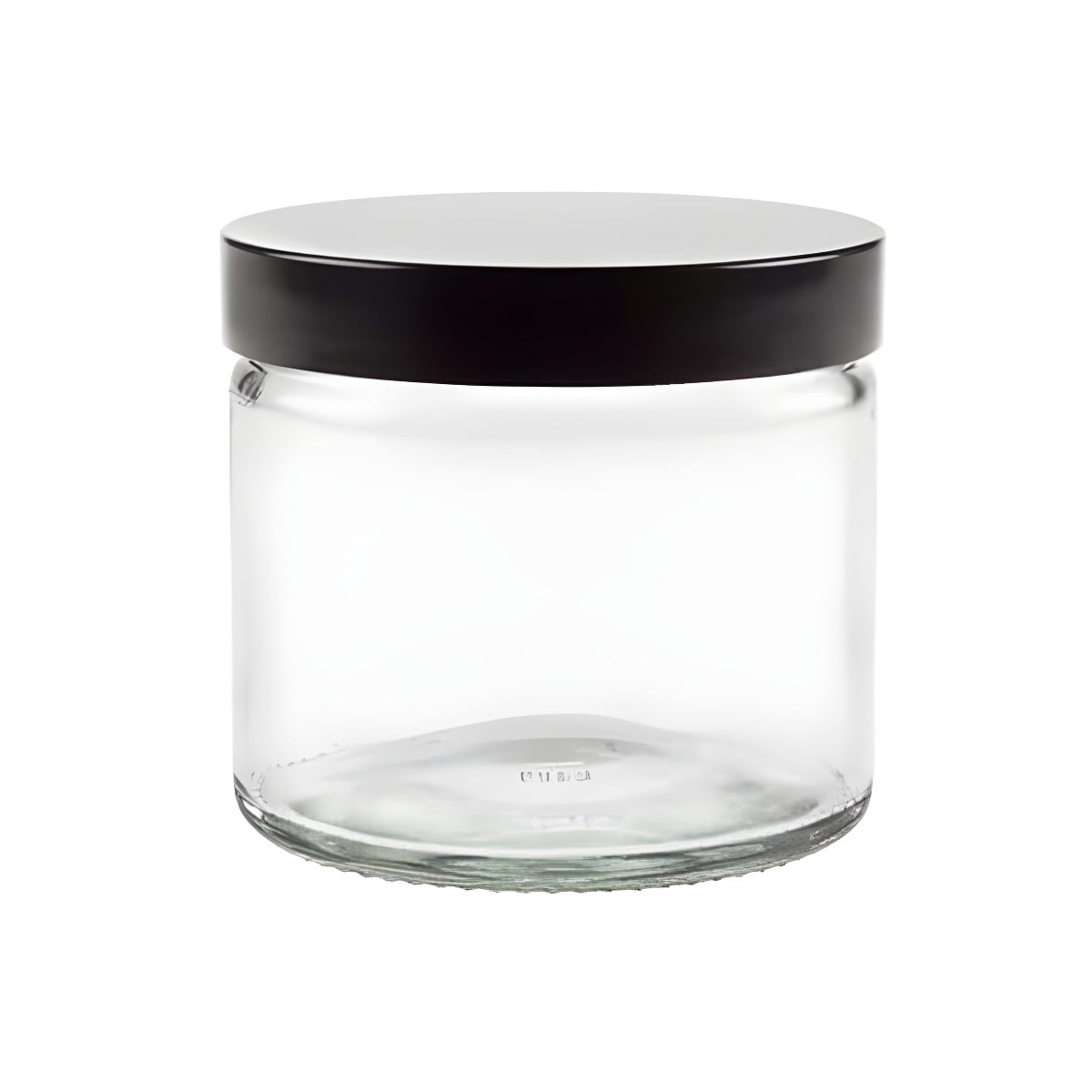 Glas Bøtte 250 Ml Klar Med Sort Skruelåg  Tæt Lukning  7 7 Cm Høj  8 5 Cm Diameter   Hedenhus   Perfekt Til Cremer Og Lotions
