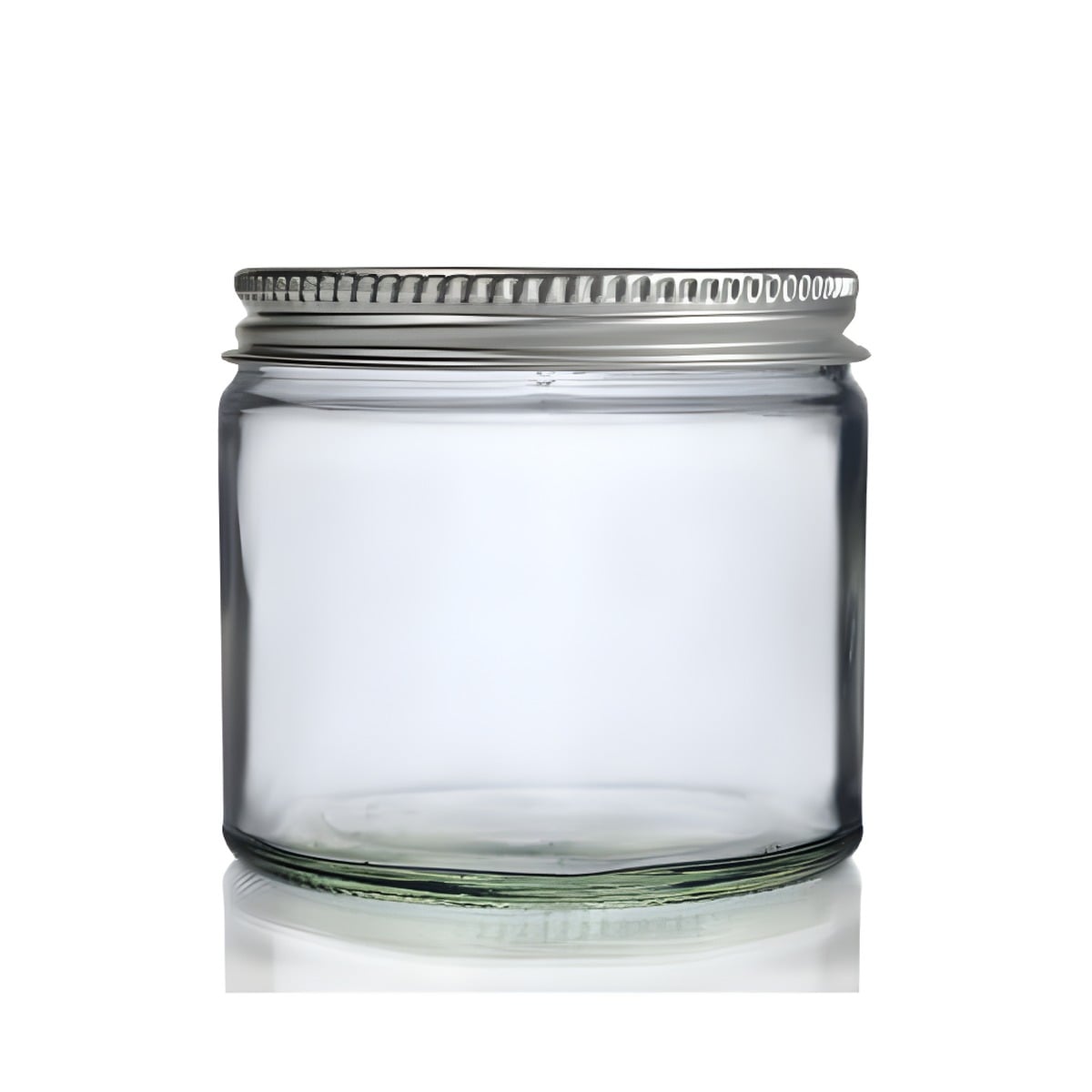 Glas Krukke 250 Ml Med Aluminiumslåg  Klar Glas  Tætlukkende Skumpude   Hedenhus   Velegnet Til Cremer  Salver  7 7x8 6 Cm