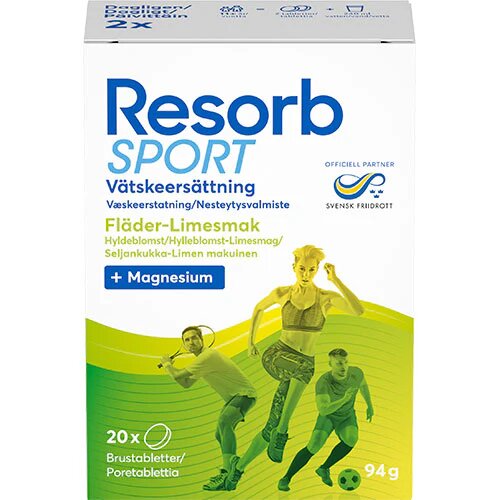 Resorb Sport Hyldeblomst Limesmag 20 Tabletter