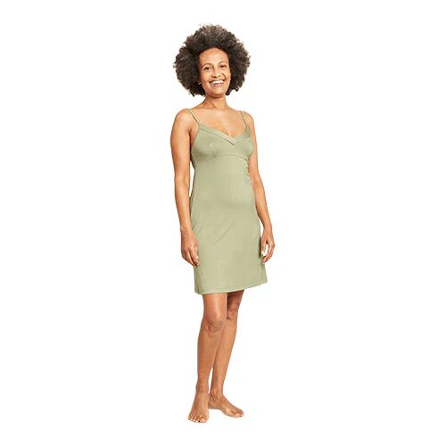 Goodnight Slip Sleep Dress Sage Str  M