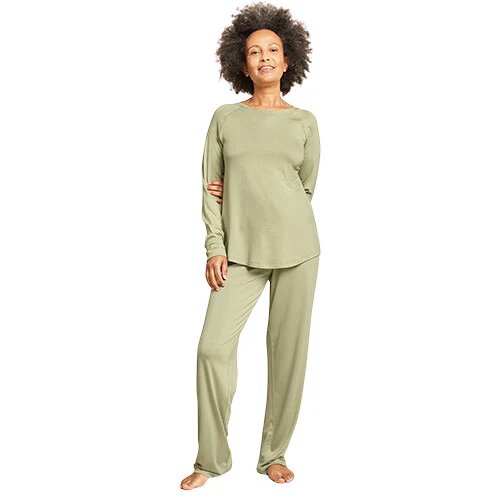 Goodnight Raglan Sleep Top Sage Str M