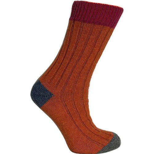 Merinostrømper Cerise Orange Str 35 38