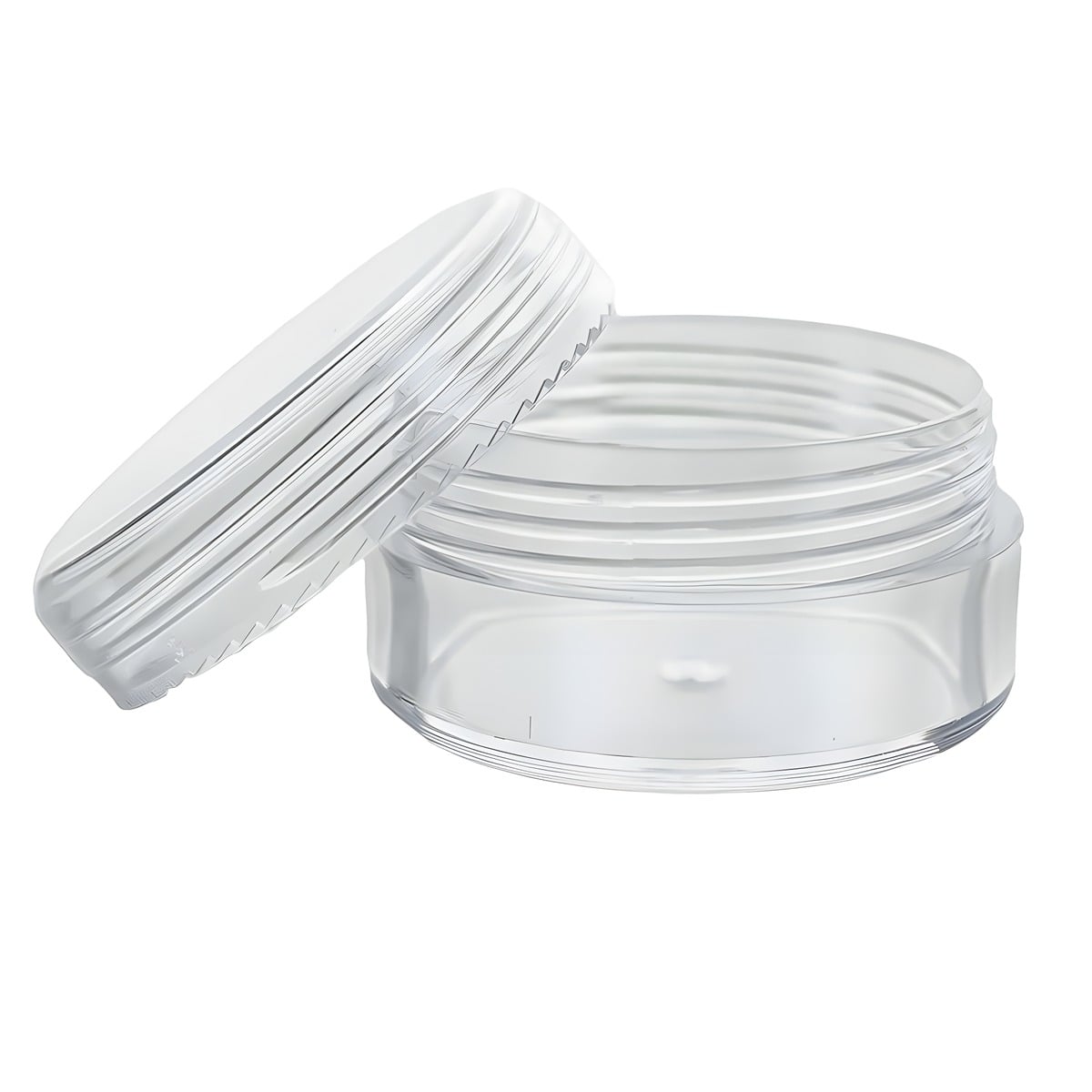 Plast Bøtte 10 Ml Rund Gennemsigtig Med Klart Låg Ps Plast Til Creme  Salve  Læbepomade   Hedenhus   Små Praktiske Mål