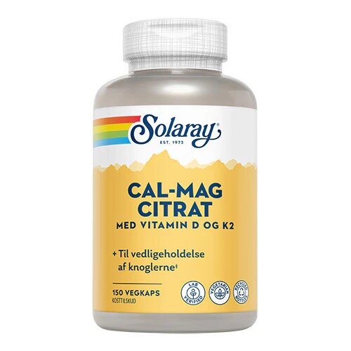 Cal Mag Citrat Med Vitamin D Og K2  150 Kapsler