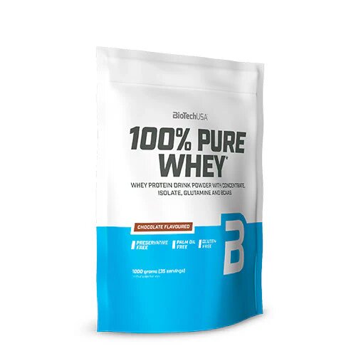 100  Pure Whey Protein Pulver Chocolate   454 Gram