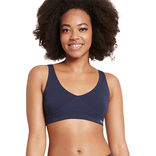Shaper Crop Bra Navy Str Xs