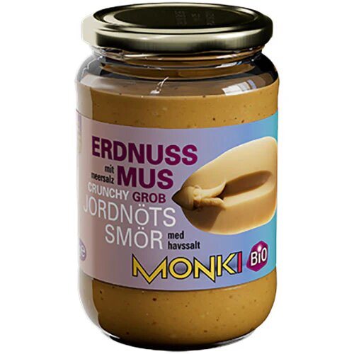 Jordnøddesmør Crunch ø Monki   650 Gram