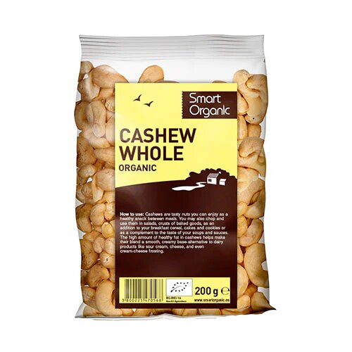 Cashewnødder Hele øko    200 Gram