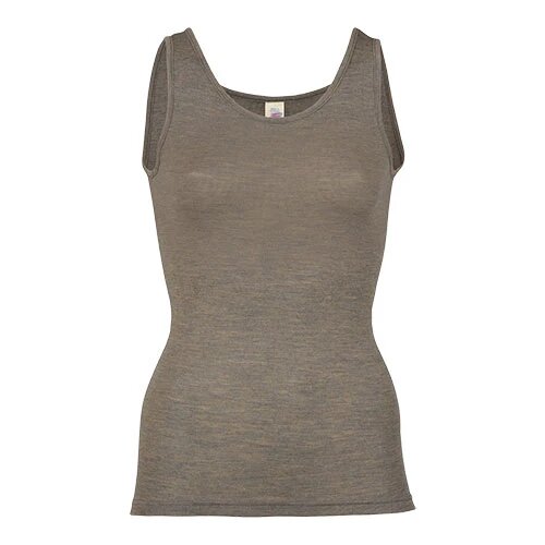 Top Uld Silke Walnut Str 34 36