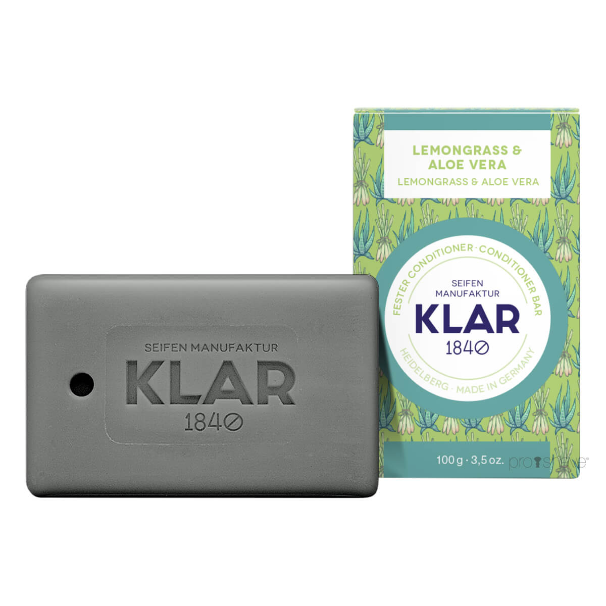 Klar Seifen Conditioner Bar  Citrongræs   Aloe Vera  100 Gr