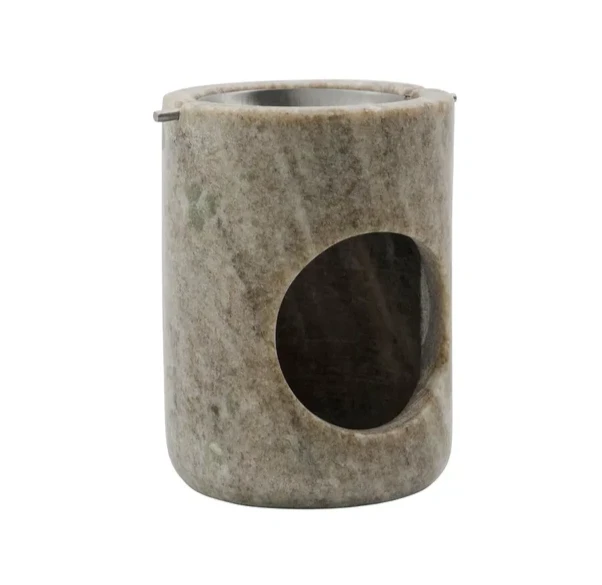 Meraki Oliebrænder Mkmarble Beige Sølv Finish