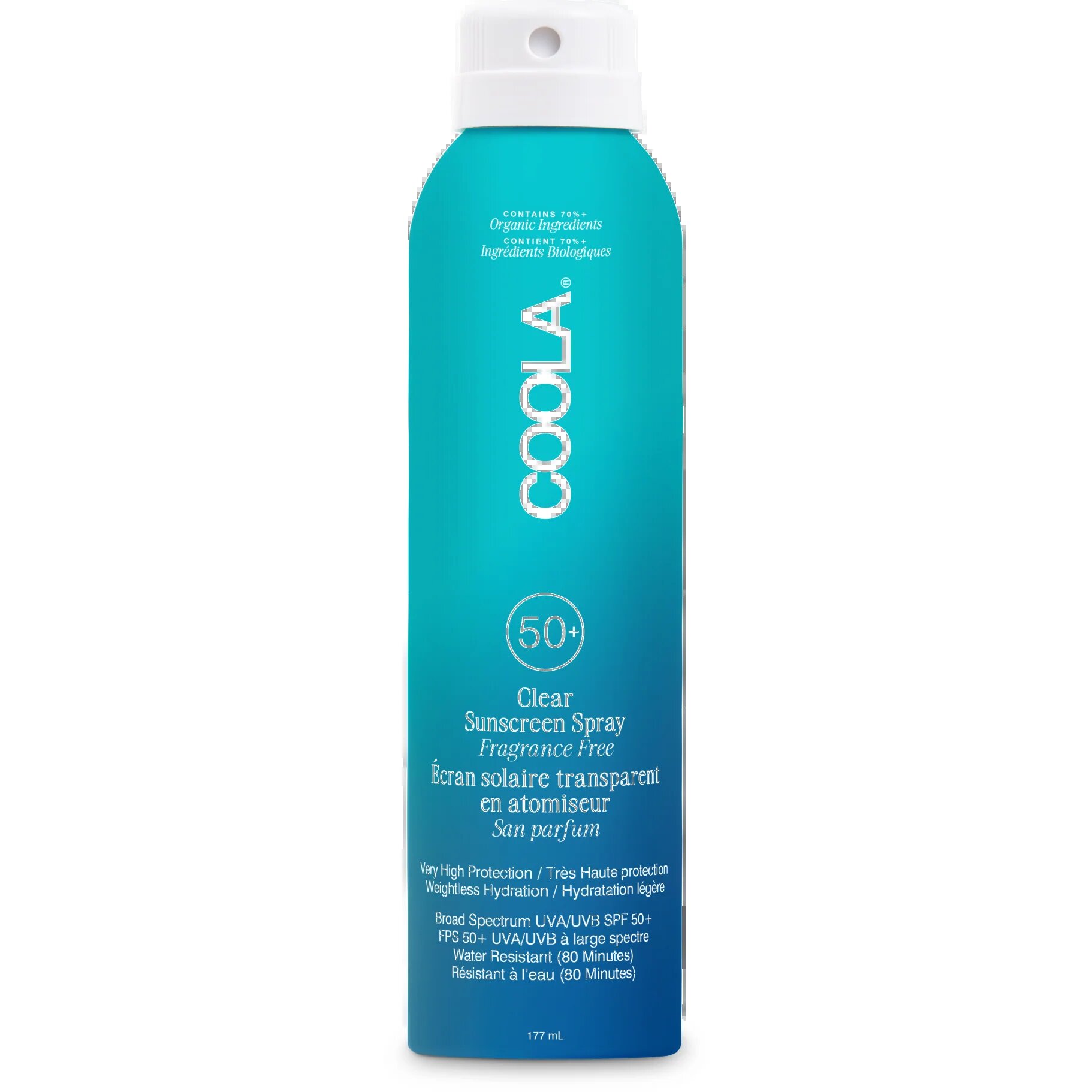 Clear Sunscreen Spray Spf 50  Uden Parfume   177 Ml