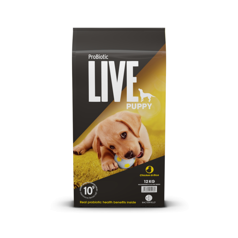 12 Kg  Probiotic Live Puppy   Hvalpefoder Med Kylling