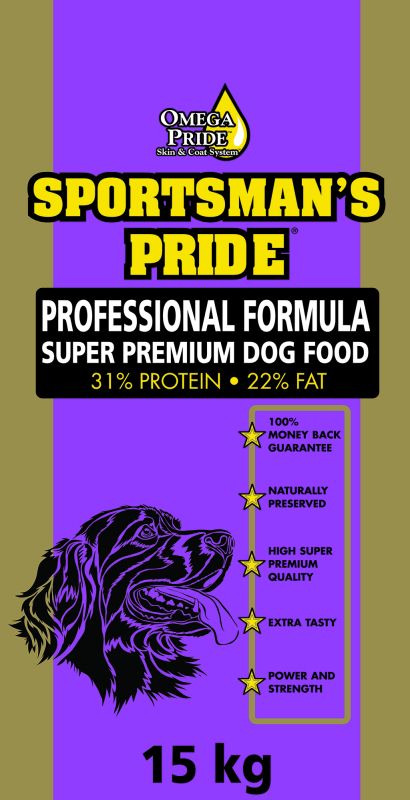 15 Kg Sportsman S Pride Professionel  Lilla    Hundefoder Til Aktive Hunde