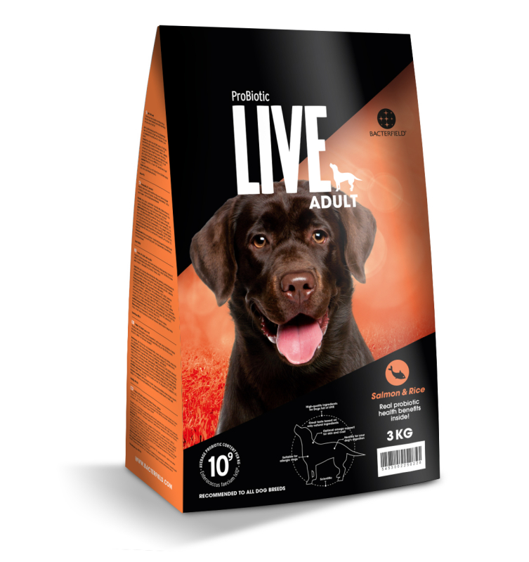 3 Kg  Probiotic Live Adult   Voksenfoder Med Laks