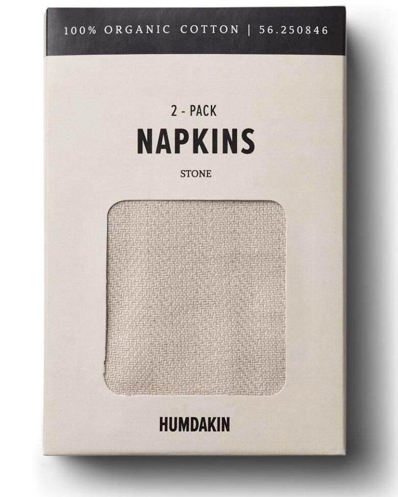 Humdakin Stofservietter 2 Pak Light Stone
