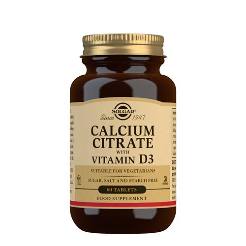 Solgar Calcium Citrate D3   60 Tab