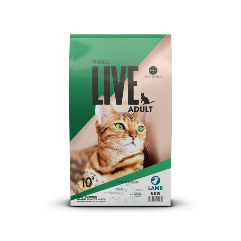 2 Kg  Probiotic Live Adult Kat   Kattemad Med Lam