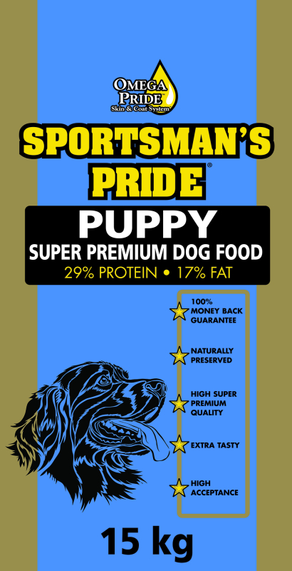 15 Kg Sportsman S Pride Puppy  Blå    Hvalpefoder Med Kylling