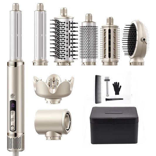 Skystyler 8 I 1  Komplet Multistyler Til Tørring  Styling  Volumen   Krøller   Med Eksklusiv Læderopbevaringsæske   Levering Forventes Sidst I September