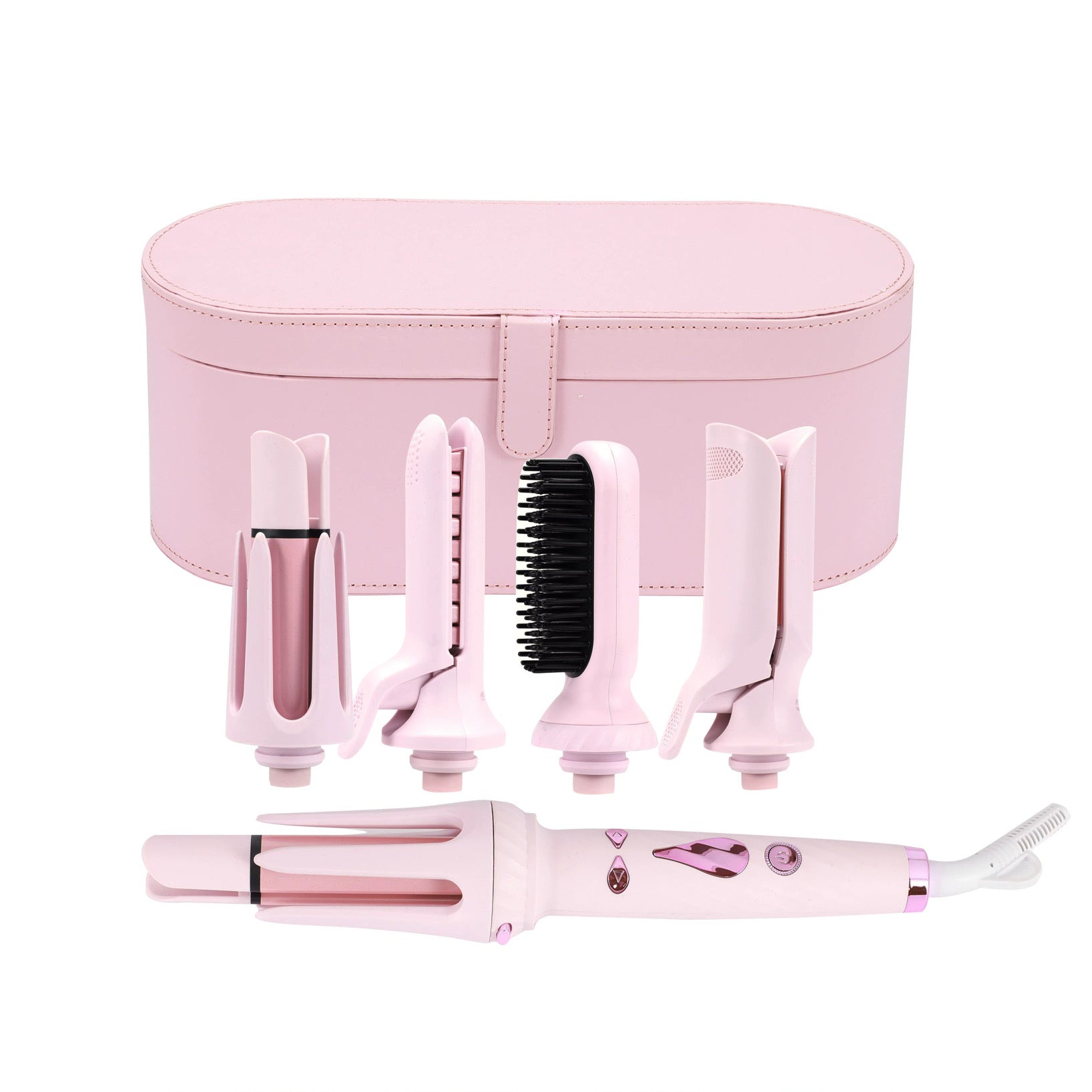 Multistyler 5 I 1 Med Eksklusiv Læderopbevaringsæske   Forventet Levering Sidst I September   Pink