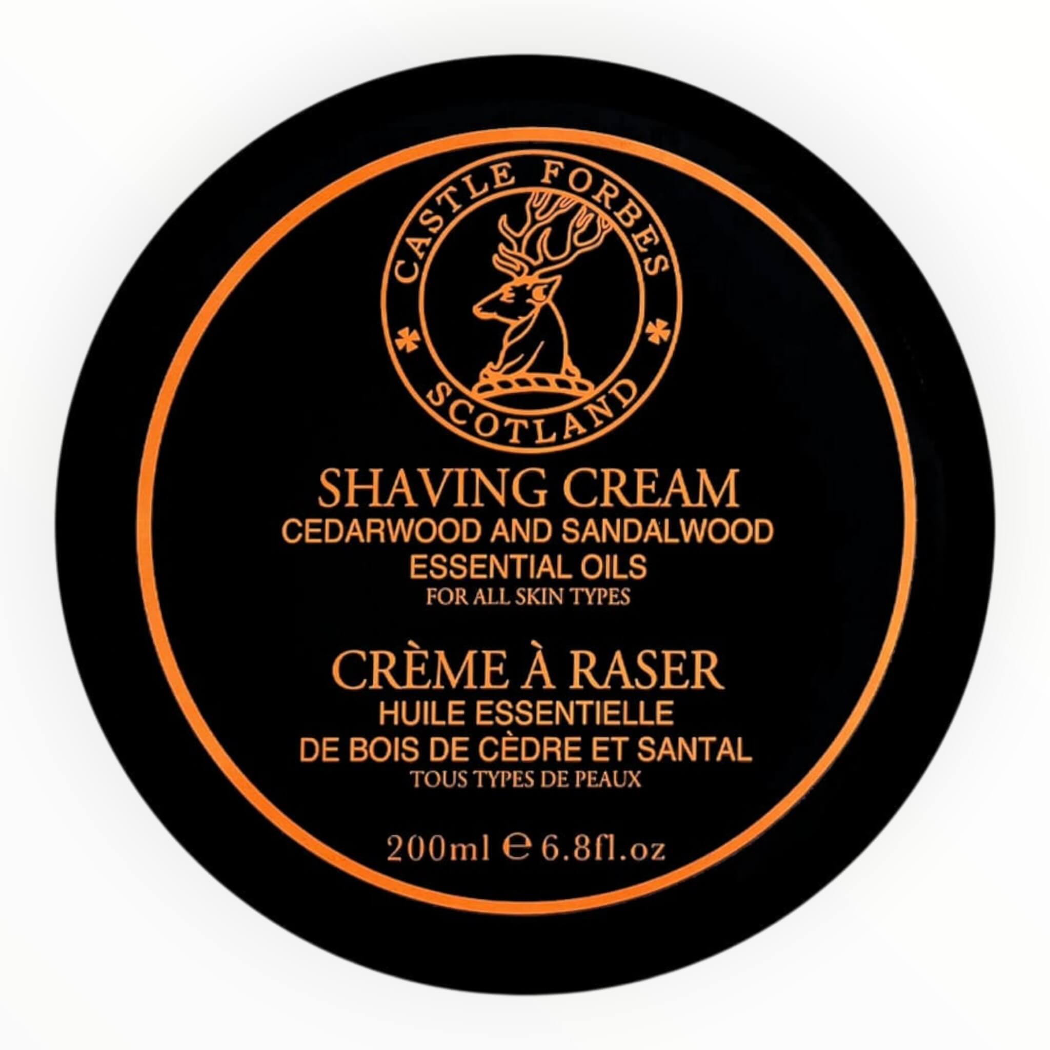 Castle Forbes Barbercreme  Cedarwood   Sandalwood Oils  200 Ml