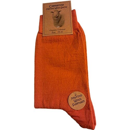 Merinostrømper Orange Str 39 42 1 Par