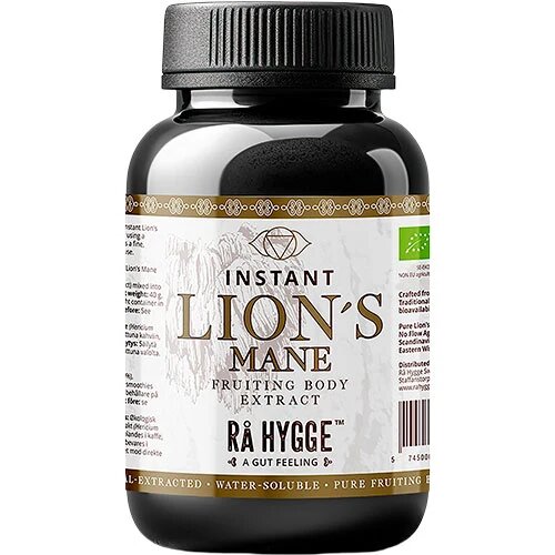Lion S Mane Instant Svampe Ekstrak I Pulverform økologisk 40 Gram