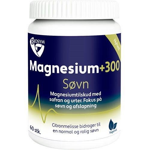 Biosym Magnesium 300 Søvn 60kap