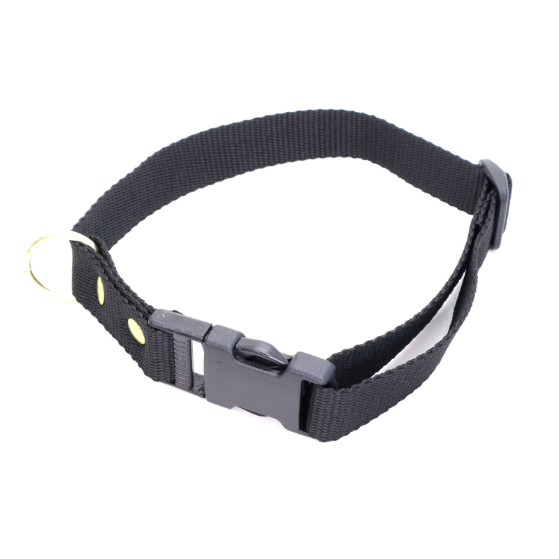 Sort Halsbånd   Halsrem I Webbing  25 Mm X 60 Cm