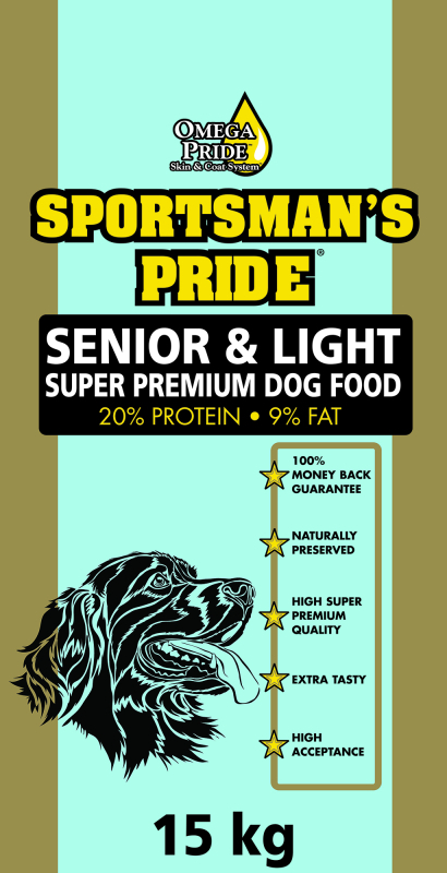 15 Kg Sportsman S Pride Classic Senior   Light  Lysblå    Voksenfoder Til Hunde