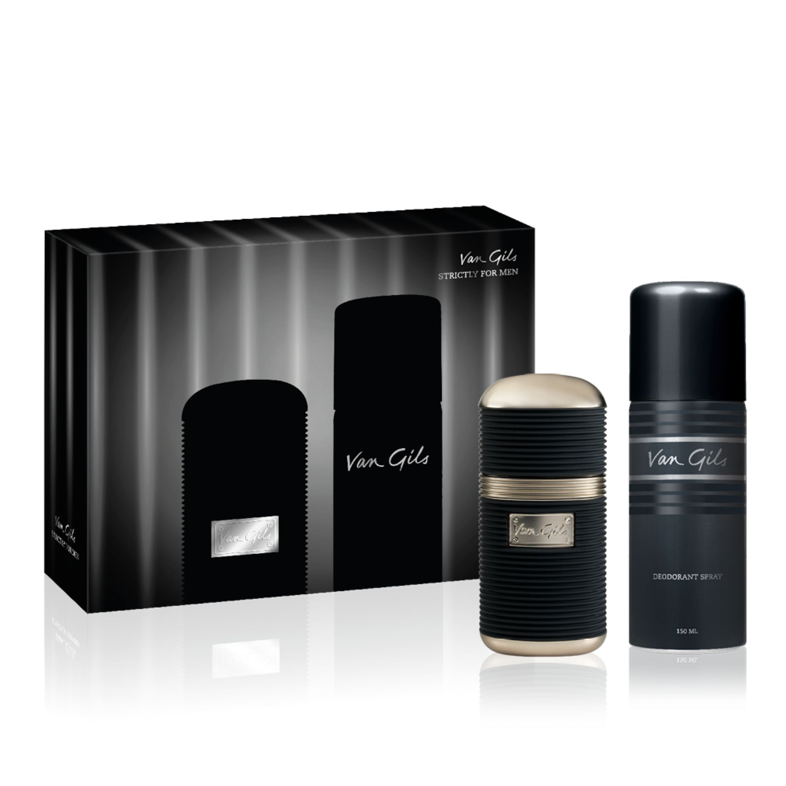 Van Gils Strictly For Men Sæt Edt 30 Ml   Deodorant Spray 150 Ml Gavesæt