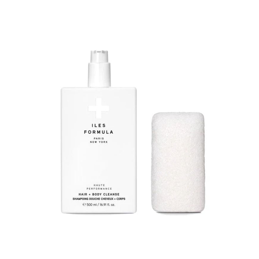 Iles Formula Hair   Body Cleanse With Body Sponge 500ml