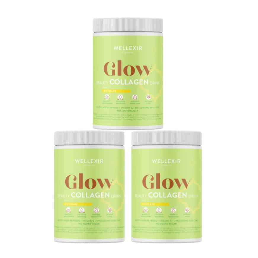 Wellexir Glow Beauty Drink Lemonade 60 Days X3