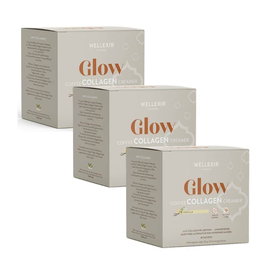Wellexir Glow Coffee Creamer Vanilla 30 Sachet Box X3