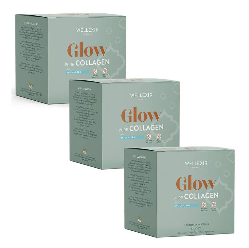 Wellexir Glow Pure Collagen 30 Sachet Box X3